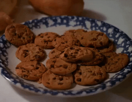 kitchen witch recipe for joyous chocolate chip cookies gif