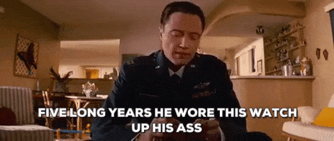 pulp fiction five long years he wore this watch up his ass GIF