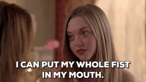 Amanda Seyfried I Can Put My Whole Fist In My Mouth GIF - Find & Share on GIPHY