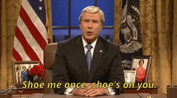 will ferrell shoe me once GIF by Saturday Night Live