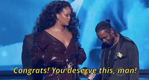 Kendrick Lamar Rihanna GIF by Recording Academy / GRAMMYs - Find & Share on GIPHY