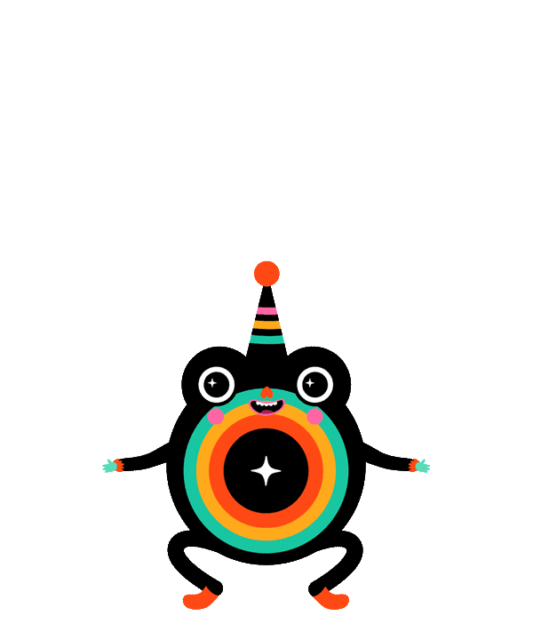 Happy Fun Sticker by Muxxi
