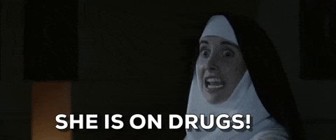 alison brie she is on drugs GIF by The Little Hours Movie