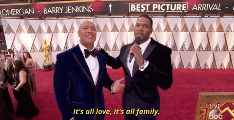 Oscars 2017 Its All Love Its All Family GIF by The Academy Awards - Find & Share on GIPHY