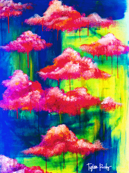 cotton candy rain GIF by Tyler Resty