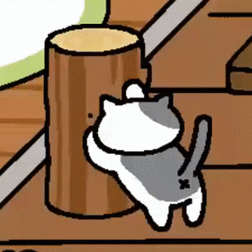 robertpeacock22 scratch log neko atsume cat scratch GIF