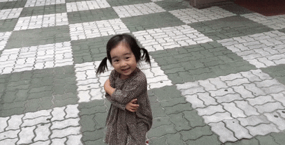 Mashable cute girl child spinning GIF
