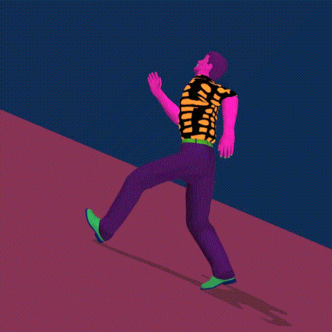 boblea happy animation action walking GIF