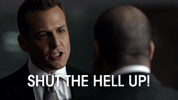 harvey specter shut up GIF by Suits