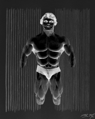 black and white gif artist GIF by Brandon Muir
