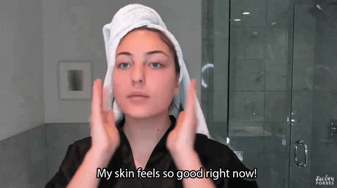 Image result for my skin is so clean gif