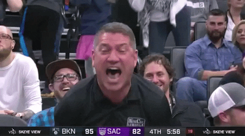 Screaming Sacramento Kings GIF by NBA - Find & Share on GIPHY