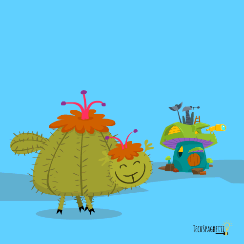 TechSpaghetti fun kids monster app GIF