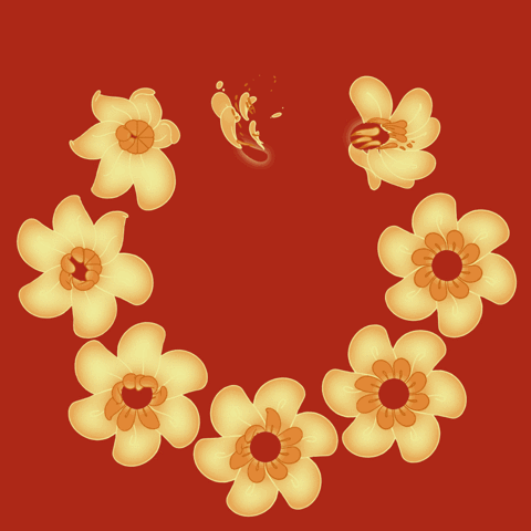 annataberko loop red flower flowers GIF