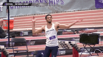 track and field celebration GIF by USUAthletics
