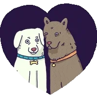 true love hug Sticker by Michelle Porucznik