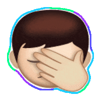 Think About It Facepalm Sticker by Baruch Geuze for iOS & Android
