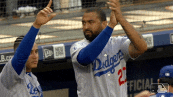 Los Angeles Dodgers Clap GIF by MLB