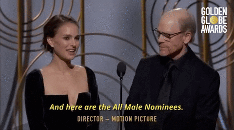 Natalie Portman And Here Are The All Male Nominees GIF by Golden Globes