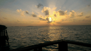 Glorious Orange Sunset In The Maldives GIF