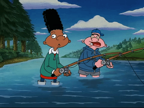 chocolate on fishing pole gif Gerald's Game & Fishing Trip GIFs on GIPHY