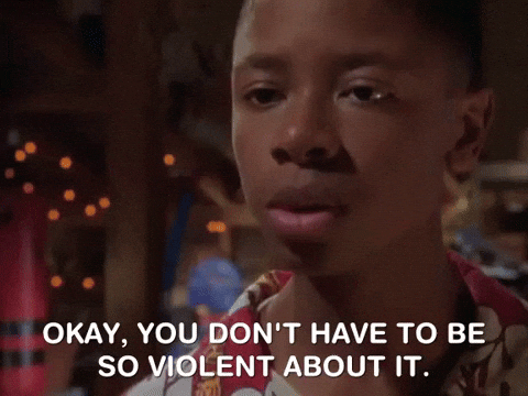 Image result for you are so violent gif