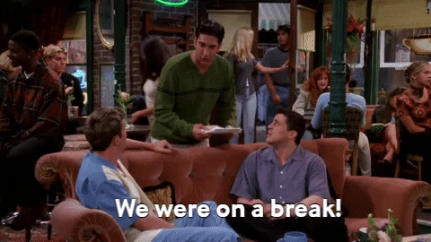 Image result for friends gif we were on a break