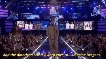 chadwick boseman and the american music award goes to imagine dragons GIF by AMAs
