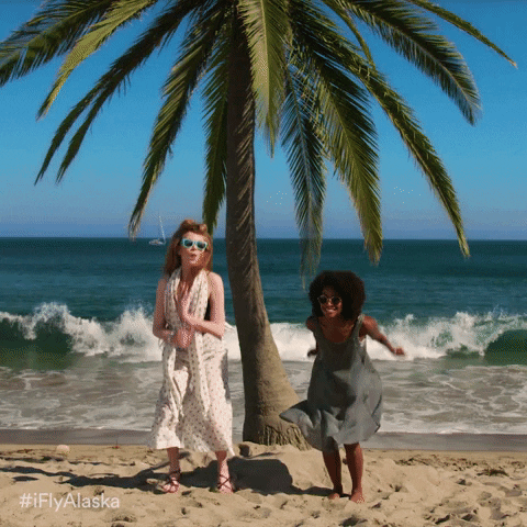 happy palm tree GIF by Alaska Airlines