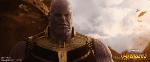 Thanos, o vilão vivido por Josh Brolin, em cena do filme Vingadores: Guerra Infinita (2018)