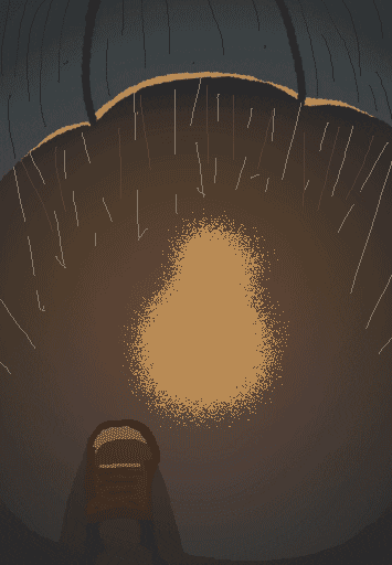 alcanale animation night drawing rain GIF