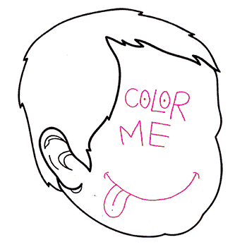 vivalababyhead art baby artist baby head Sticker