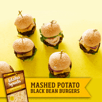 mashed potatoes burgers GIF by Idaho Spuds