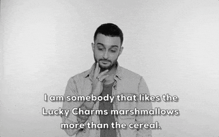 i am somebody that likes the lucky charms marshmallows more than the cereal GIF