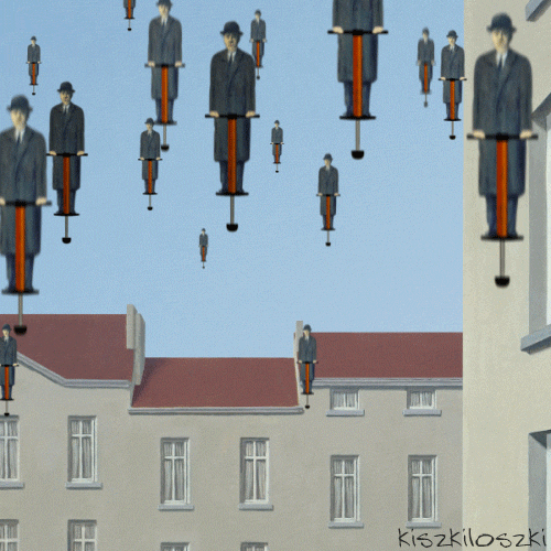 rene magritte animation GIF by Kiszkiloszki