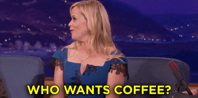 Reese Witherspoon Coffee GIF by Team Coco