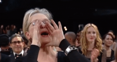  meme meryl streep yelling yell sag awards GIF