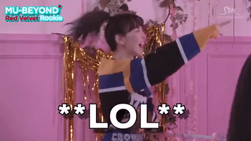 k-pop laughing GIF