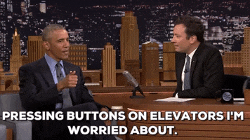 jimmy fallon elevators GIF by Obama