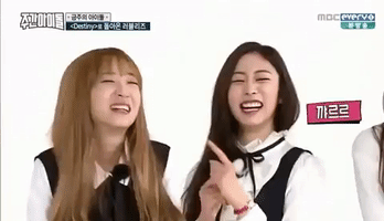 k-pop laughing GIF