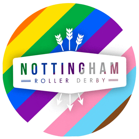 Roller Derby Rainbow Sticker by Nottingham Roller Derby