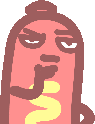 Confused Hot Dog Sticker by SAMWOO288