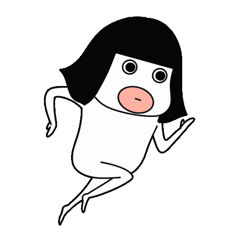 Girl 走る Sticker