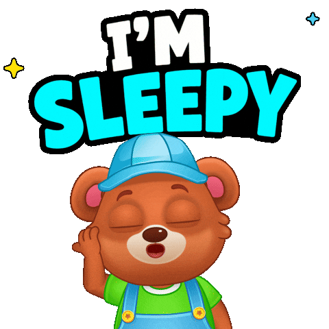 Tired Good Night Sticker by Lucas and Friends by RV AppStudios