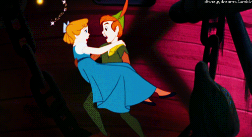 Peter Pan And Wendy Kiss Gif