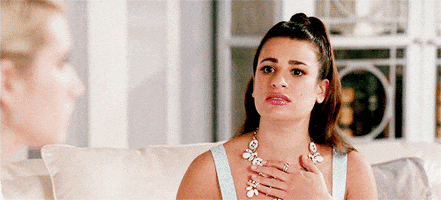 upset lea michele GIF