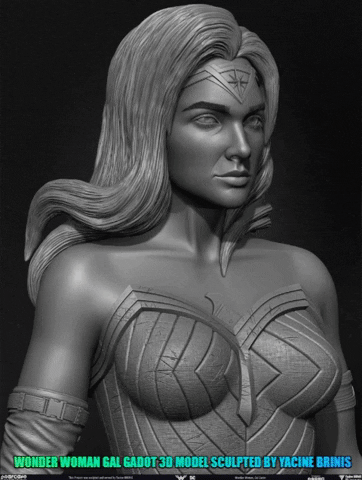 Sculpting Wonder Woman GIF