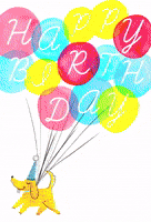 happy birthday dog GIF by Greetings Island