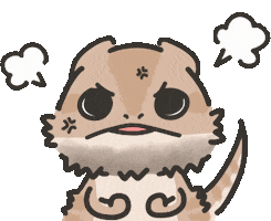 Angry Bearded Dragon Sticker