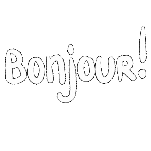 Text Bonjour Sticker